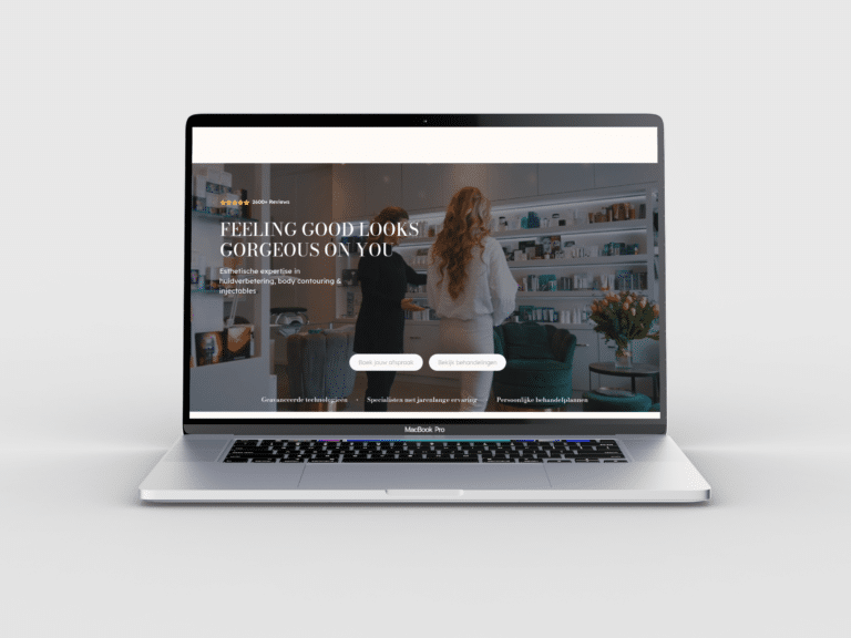 Byderma webshop homepage shown on desktop