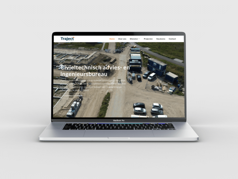 Ibtraject website homepage shown on desktop