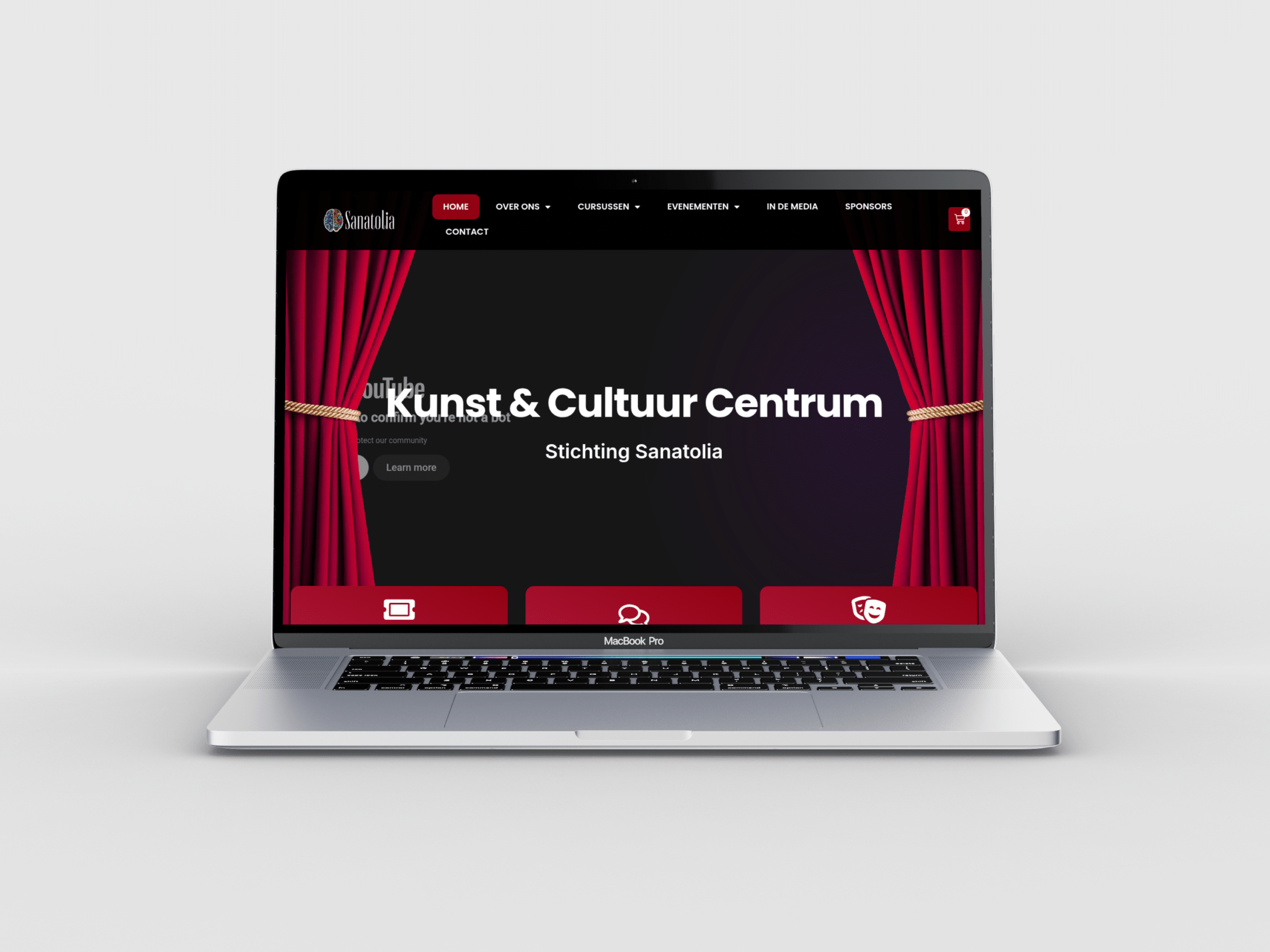 Sanatolia homepage on desktop featuring the Art and Culture Centre